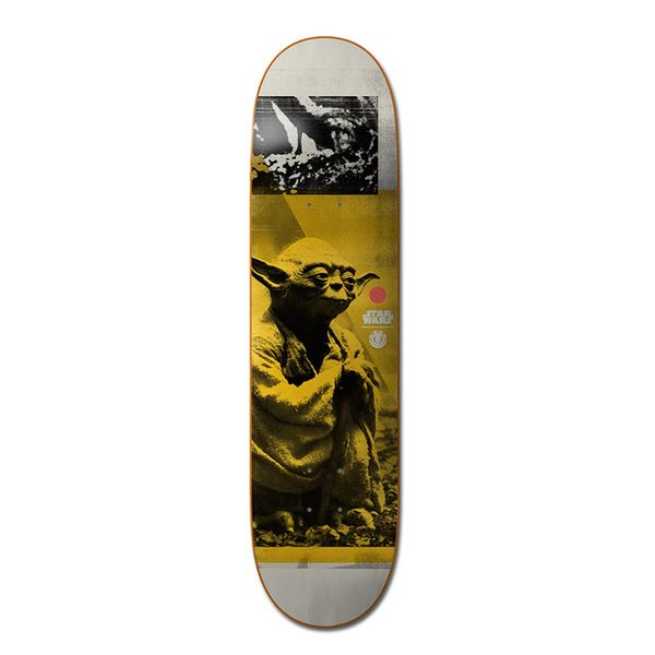 Element Star Wars Yoda Skateboard Deck - Yellow/Grey - 7.75 X 31.25 Street