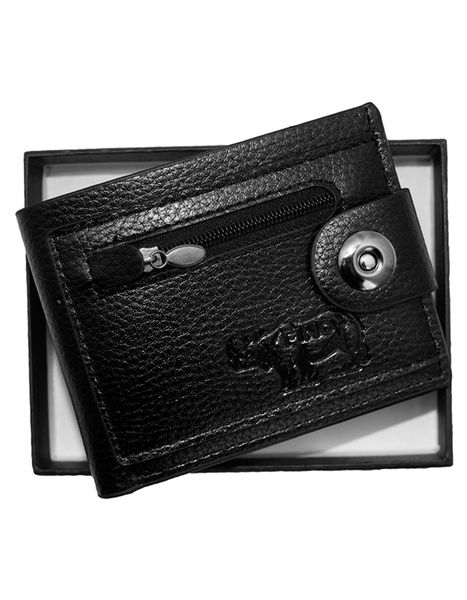 Fino SK-LS093 Faux Leather Men's Rhino Card Wallet with Front Zip Coin Pocket