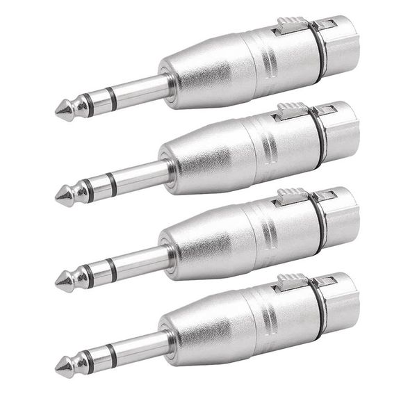 4 Pack Xlr Female To 6 35Mm Adapter