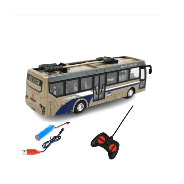Remote Control Bus with Realistic Interior Toy