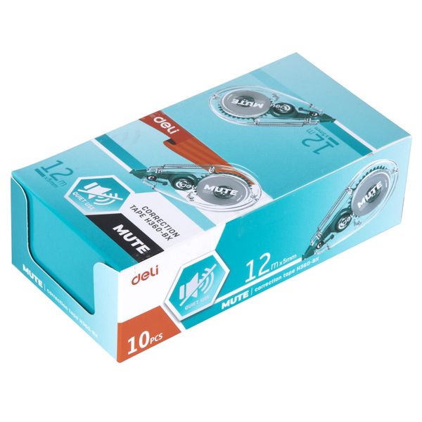 DELI 10 PCS Correction Tape 5mm × 12m-Quiet Smooth Glide for School Office