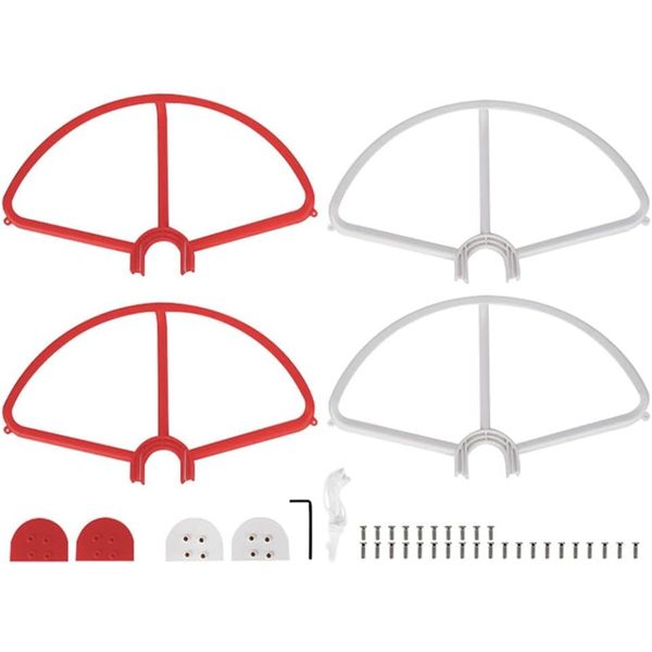4PCS Snap-On Prop Guards for Phantom 3 Standard/Professional, White &amp; Red