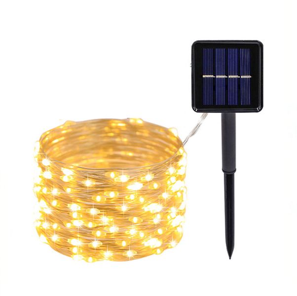 200 LED Solar Powered Copper Wire String Lights Outdoor Waterproof