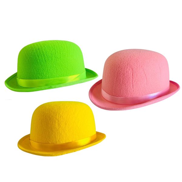 Dress Up Party Adult Bowler Hat - Set of 3