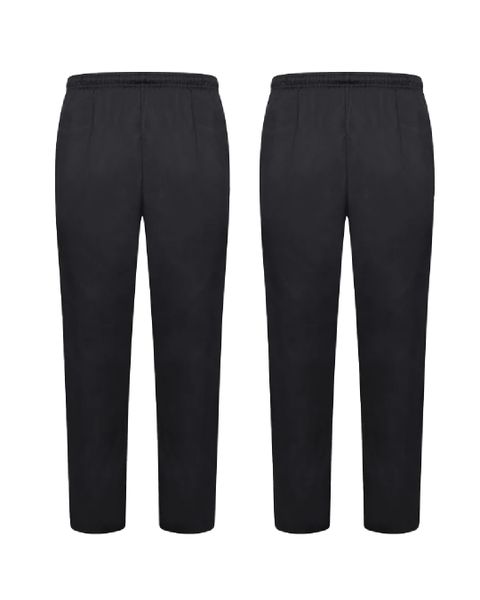 Chef's Black/White Cotton/Twill Chef Clothing Set - 2 Piece Set