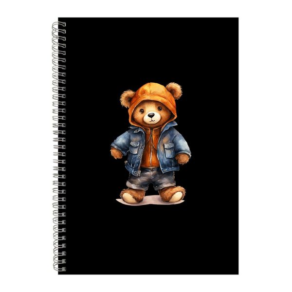 Dude A4 Notebook Spiral and Lined Teddy Bear Lover Graphic Notepad Gift 189