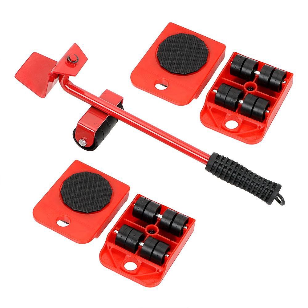 Furniture Lifter & Slides Mover Rollers Set - Red