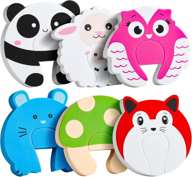 6PCS Enlarged Door Stopper,Finger Pinch Guard,Door Slam Stopper,Door Holder
