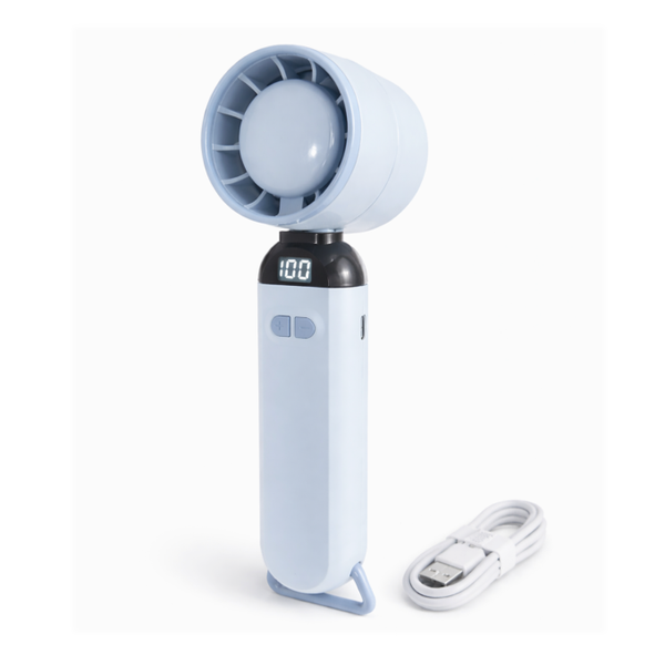 Portable Handheld Fan - Rechargeable Mini Turbo Fan with LED Display