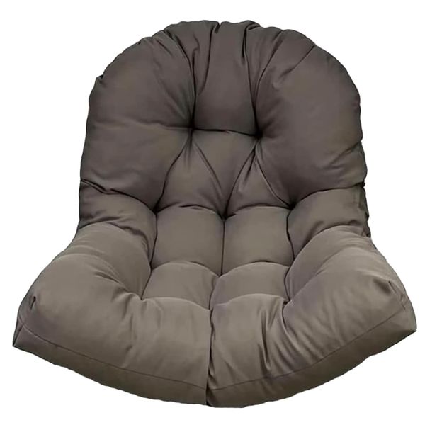 Decor Egg Chair Thick and Soft Grey Cushion Seat Pad - 120cm