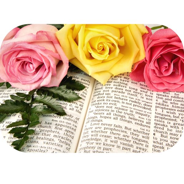 Roses Bible Printed Mouse Pad