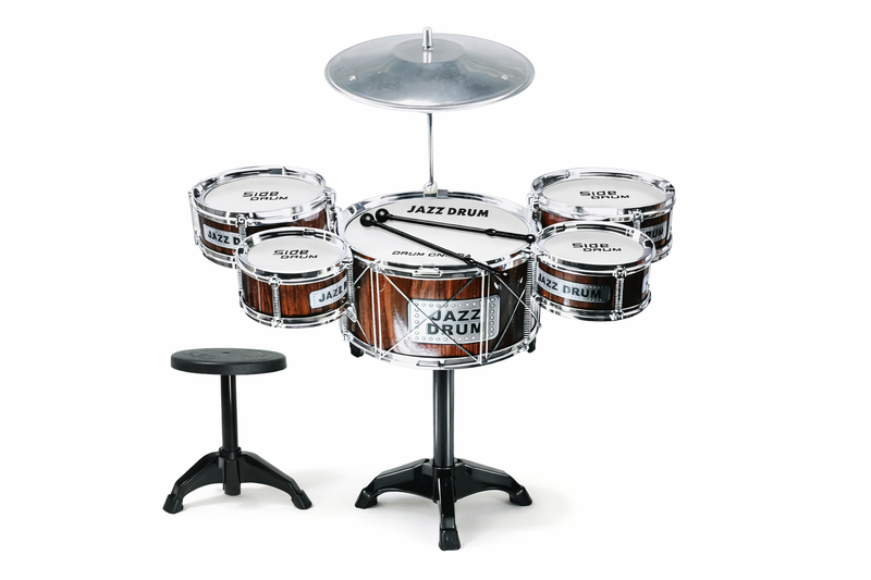 Kids Jazz Drum Musical Play Set with Stool