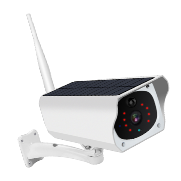 Solar WIFI Bullet Camera With 18650 Battery - White