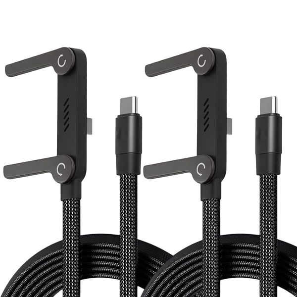 240w Stand Data Cable Invisible Holder Charger Usb C To Usb C (2pcs)