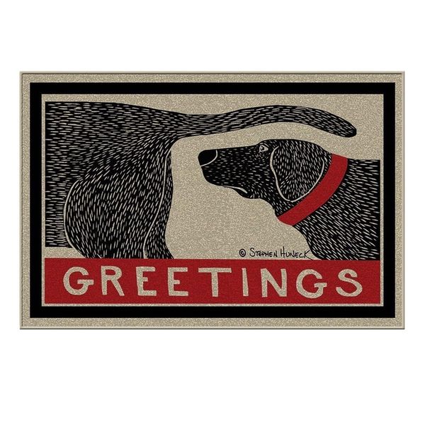 Decor Entrance Greetings Dog Water Absorbing Rug - 70cm