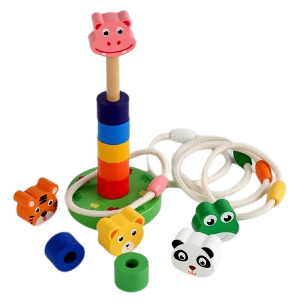 Animal Stacking Toy- Montessori Animal Ring Toss Game