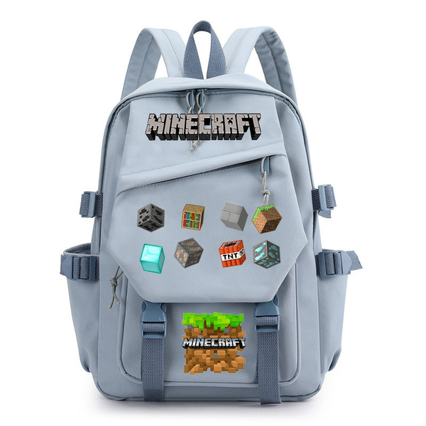 Cartoon Game Schoolbag Minecraft Merchandise Canvas Backpack