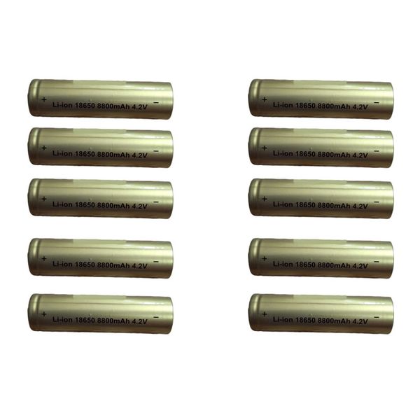 Set Of 10 4.2V Li-ion 18650 8800 mAh Battery BL-18650