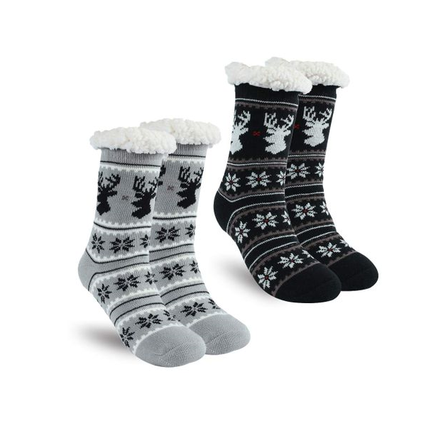Kitro 2 Pair Mens Winter Socks and Key holder