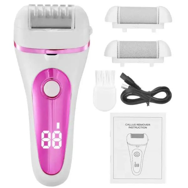 Rechargeable Electric Grinder Vacuum Callus Remover Pedicure Tool Foot Set