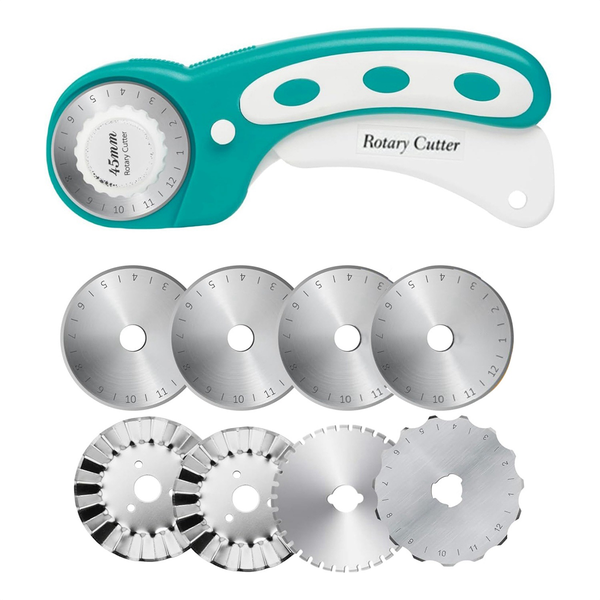 45mm Rotary Cutter for Fabric with 8Pcs Rotary Blades