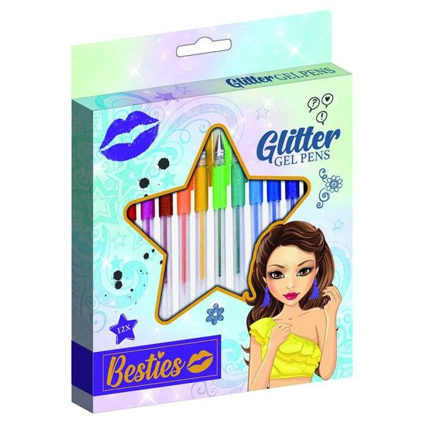 Besties - 12 Glitter Gel Pens