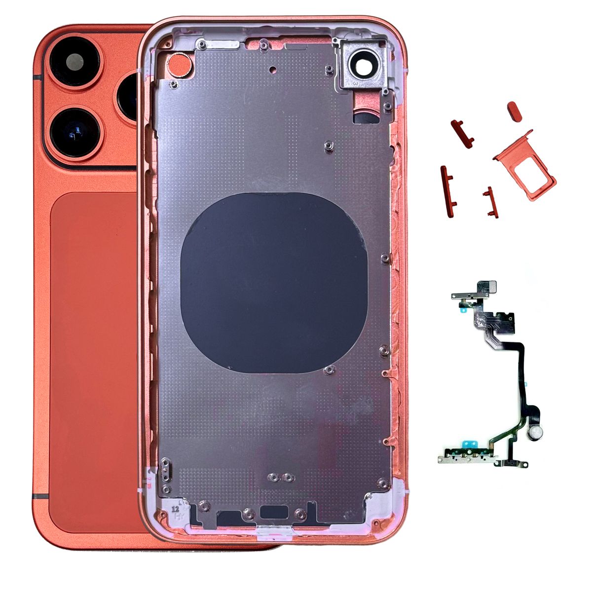 Back Cover DIY Kit Compatible with iPhone XR to 17 Pro Conversion