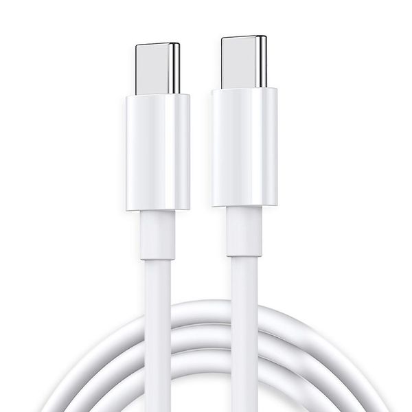 White 1m Ultra Fast Charging Durable Type-C To Type-C Charging Cable