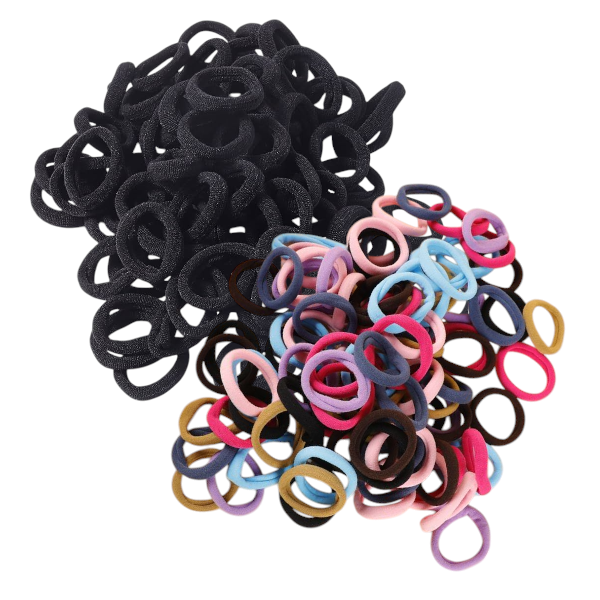 200 Piece Premium Quality Elastic Hair Band Set - Multicolor