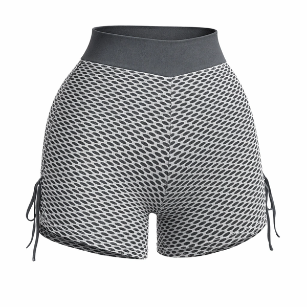 Women's High-Waist Textured Gym Shorts - Pink