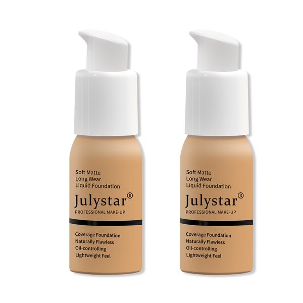 2Piece Makeup Foundation Liquid Soft Matte Natural Flawless Longwear 30ml