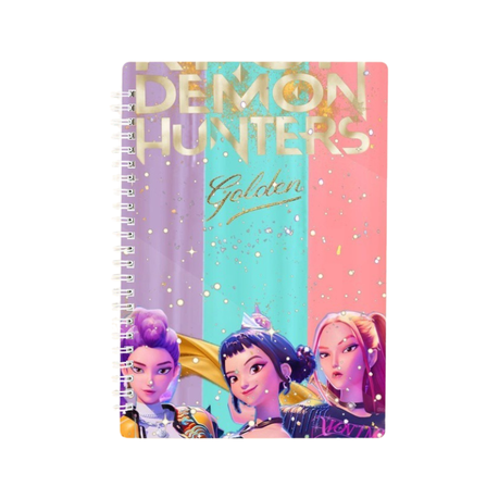 A5 Spiral Notebook K-Pop Demon Hunters Golden - Girls Student Journal Image