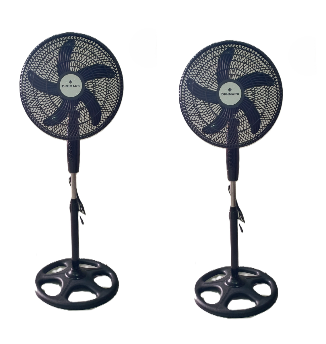 Digimark BLACK Indoor Touch Controlled Pedestal Fan & 5way Extension Plug