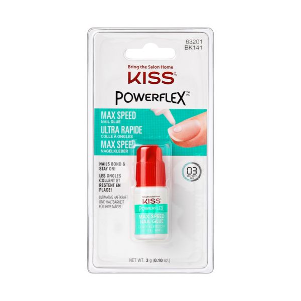 KISS PowerFlex Maximum Speed Nail Glue - Fast Drying Adhesive Nails