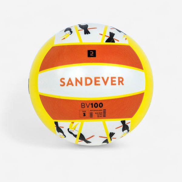 Kipsta Beach Ball Fun Bv100 Size 3 - White &amp; Yellow Toucan