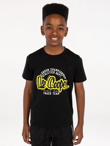 Lee Cooper Boy's SS T-Shirt: Luke Black