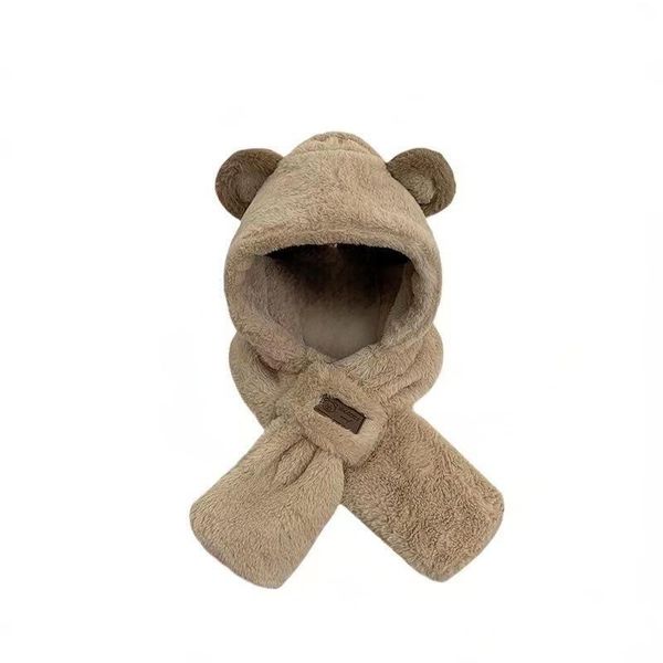 Cute Faux Fur Scarf Hat - Warm Ear Flap Hat for Winter