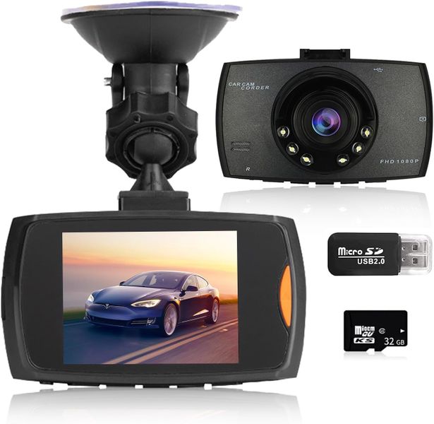 1080P Front Dash Cam 32GB Loop/G-Sensor/Parking Monitor