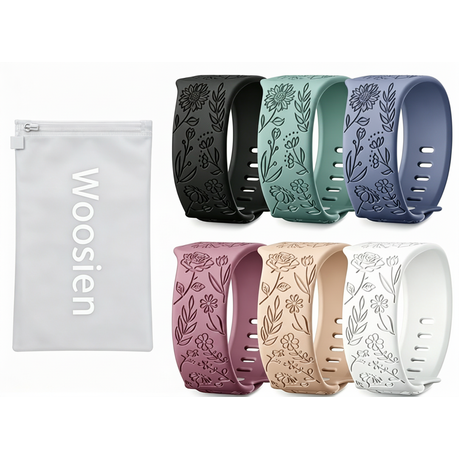 Woosien 6 Pack Floral Engraved Bands Compatible with Apple Watch Bands Image