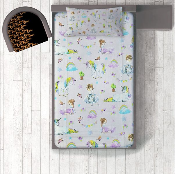 Kids Cotton Bedsheet With Pillow Cover- eMelaa
