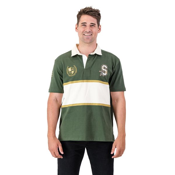 Old School Stillknocks SS Rugby Jersey Enhanced-Military Olive