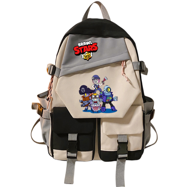Bcakpack Brawl Stars Color Blocking Game Merchandise Nylon Schoolbag
