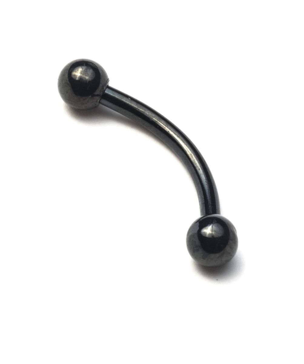 Fabulae Black Steel Curved Body Piercing Jewellery, Delilah Shop