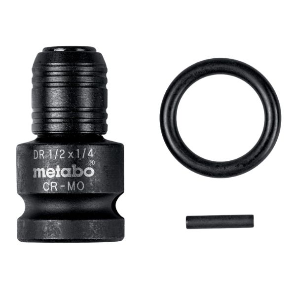 Metabo - Adapter 1/2" to 1/4" E6.3, 3 pieces, impact-proof