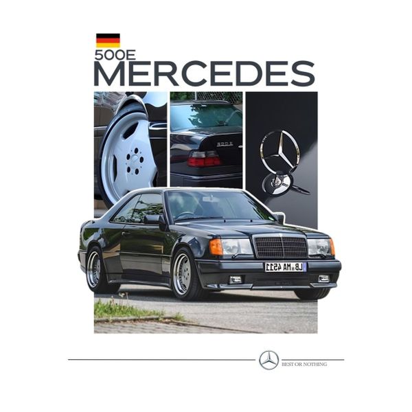 Mercedez 500E German Flag - A1 Poster