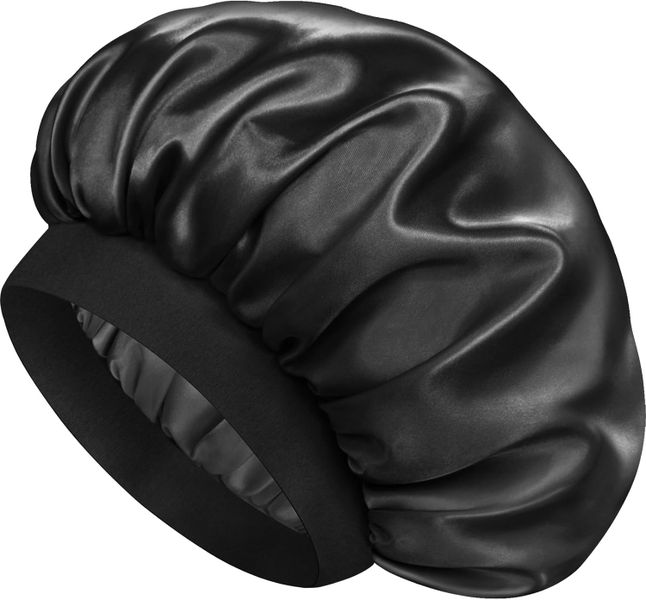 Silk Bonnet, Double Layer Sleep Cap, Satin Lined Hair Bonnet for Curly Hair