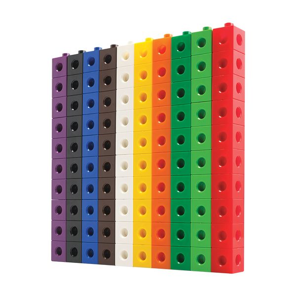 EDX Education - Linking Cubes - 2cm - 10 Colours - 100pcs Polybag