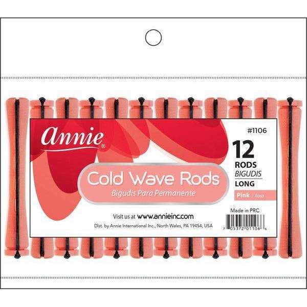 Annie Cold Wave Rod Long 12Ct White - 4 Pack