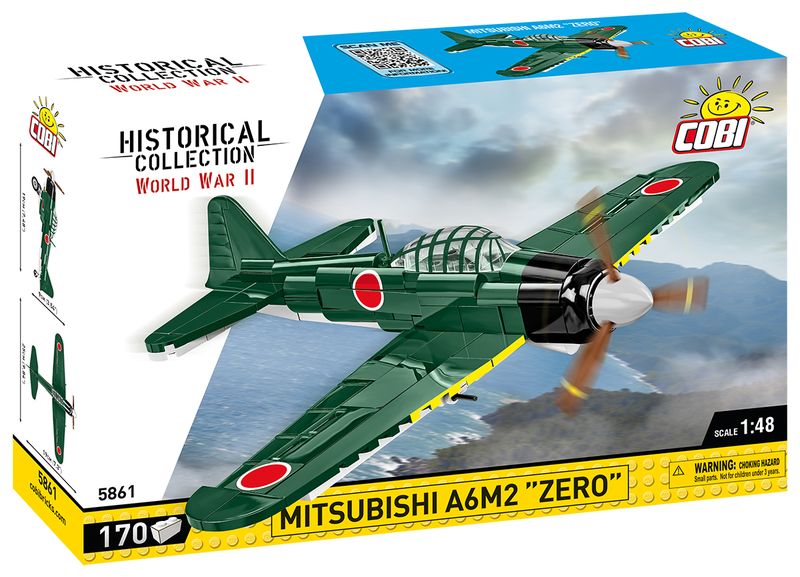 WW2 Mitsubishi A6M2 ZERO Airplane Construction Model