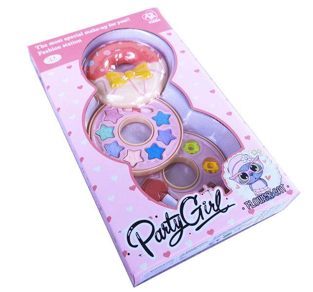 Tiana Pretend Play Cosmetic Girls Toy Set Children's Makeup Gift Set 3Donut